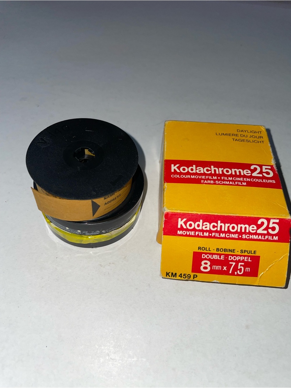 NEW Open Box KODAK KODACHROME 25 COLOR MOVIE FILM Double 8mm Roll 25 ft EXPIRED
